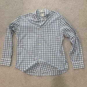 J. Crew Blue and White Checkered Casual Shirt